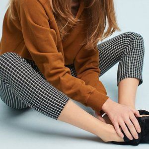 Anthropologie Essential Slim Plaid Trousers